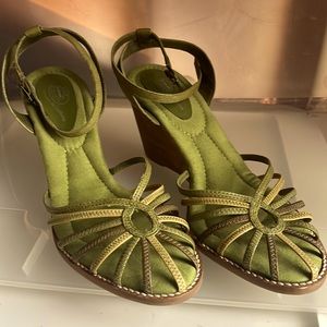 Dr Scholls wedge, green